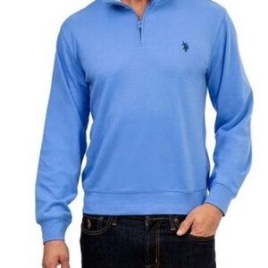 U.S. Polo Assn. men’s quarter zip in Blue Heather, size Small